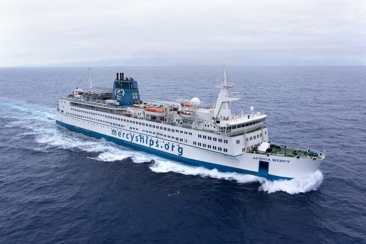 The Africa Mercy is the latest ocean-going hospital ship for Mercy Ships, headquartered south of Garden Valley. It will soon have a fully customized sister ship.